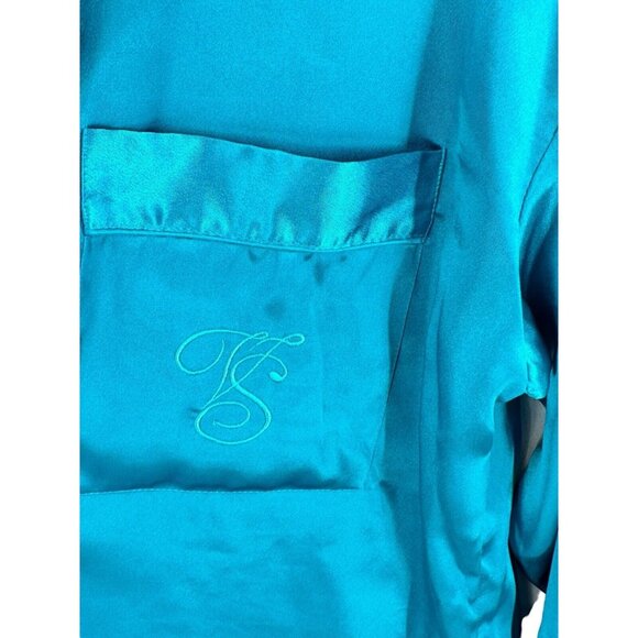 VTG Victoria's Secret Gold Label Womens Size Small Satin Button Up Night Shirt‎ - Picture 5 of 10